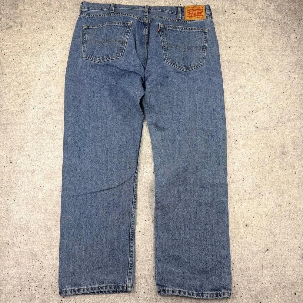 Levis 505 Regular Fit Mens Jeans‎ Blue Straight Leg Denim 40x30